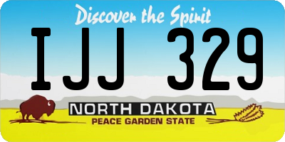 ND license plate IJJ329