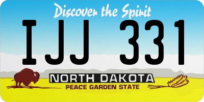 ND license plate IJJ331