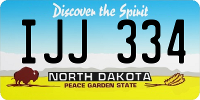 ND license plate IJJ334