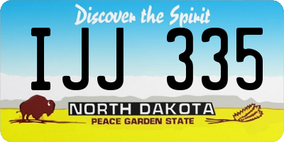 ND license plate IJJ335