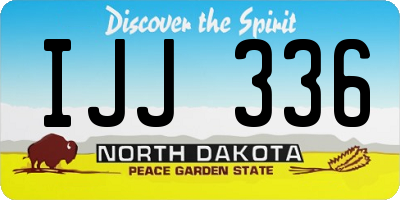 ND license plate IJJ336