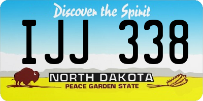 ND license plate IJJ338