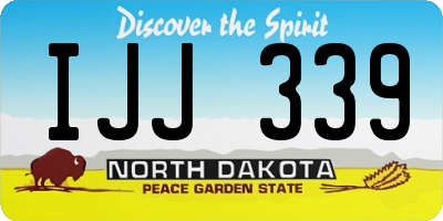 ND license plate IJJ339