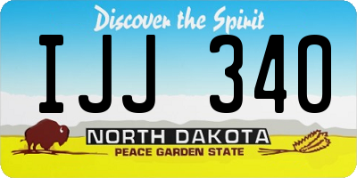 ND license plate IJJ340