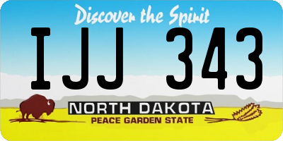 ND license plate IJJ343