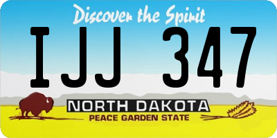ND license plate IJJ347