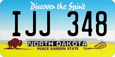 ND license plate IJJ348