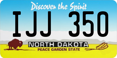 ND license plate IJJ350