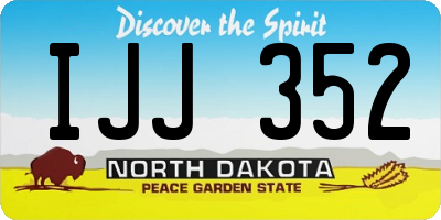 ND license plate IJJ352