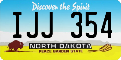 ND license plate IJJ354