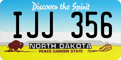 ND license plate IJJ356