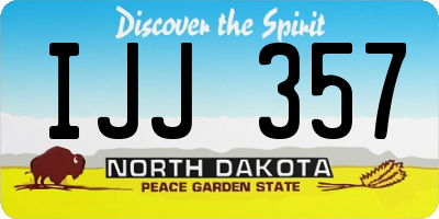 ND license plate IJJ357
