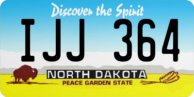 ND license plate IJJ364