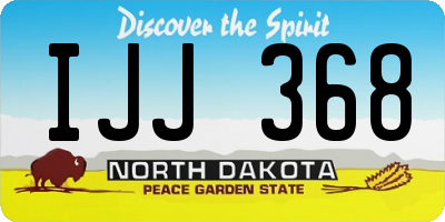 ND license plate IJJ368