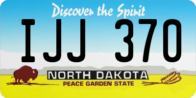 ND license plate IJJ370