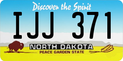 ND license plate IJJ371