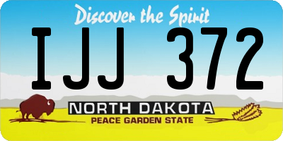 ND license plate IJJ372
