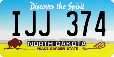 ND license plate IJJ374