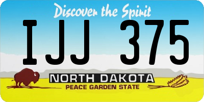 ND license plate IJJ375