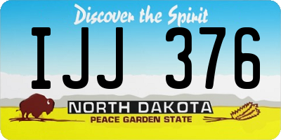 ND license plate IJJ376