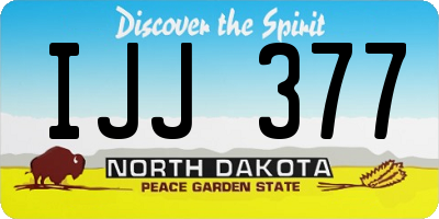 ND license plate IJJ377