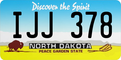 ND license plate IJJ378