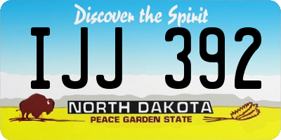 ND license plate IJJ392