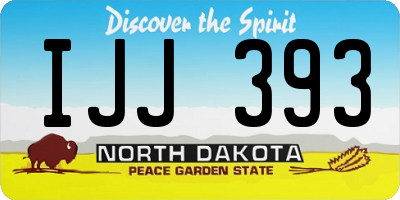 ND license plate IJJ393
