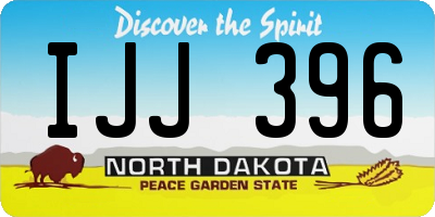 ND license plate IJJ396