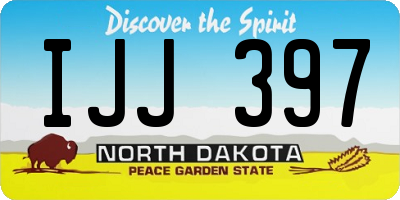 ND license plate IJJ397