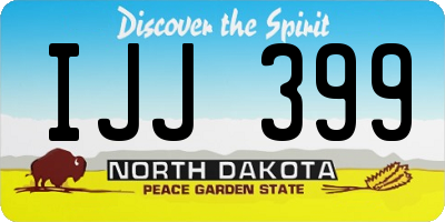 ND license plate IJJ399