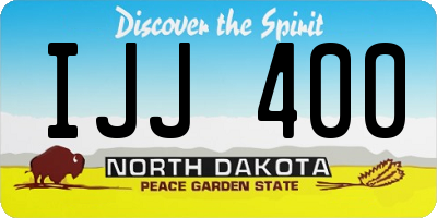 ND license plate IJJ400