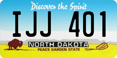 ND license plate IJJ401