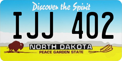 ND license plate IJJ402