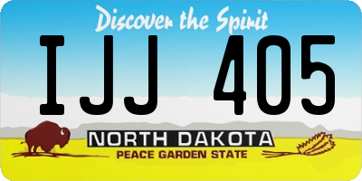 ND license plate IJJ405