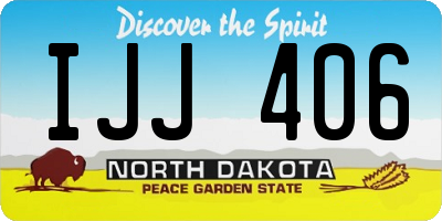 ND license plate IJJ406