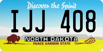 ND license plate IJJ408