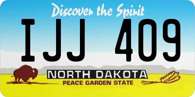ND license plate IJJ409