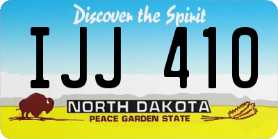 ND license plate IJJ410