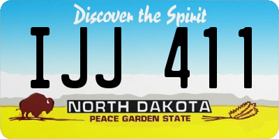 ND license plate IJJ411
