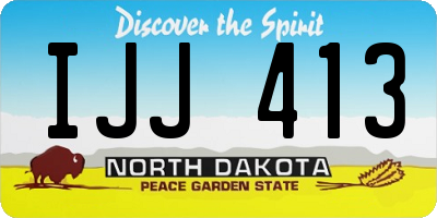 ND license plate IJJ413