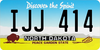 ND license plate IJJ414