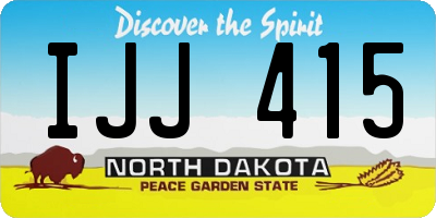 ND license plate IJJ415