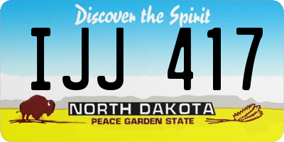 ND license plate IJJ417