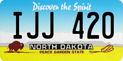 ND license plate IJJ420