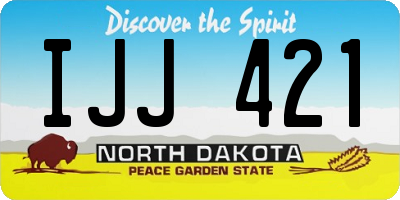 ND license plate IJJ421