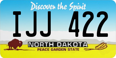 ND license plate IJJ422