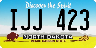 ND license plate IJJ423