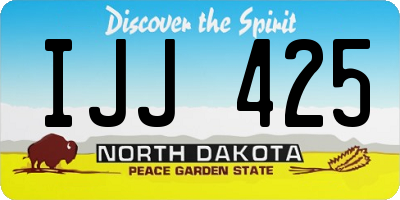 ND license plate IJJ425