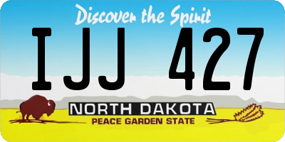 ND license plate IJJ427